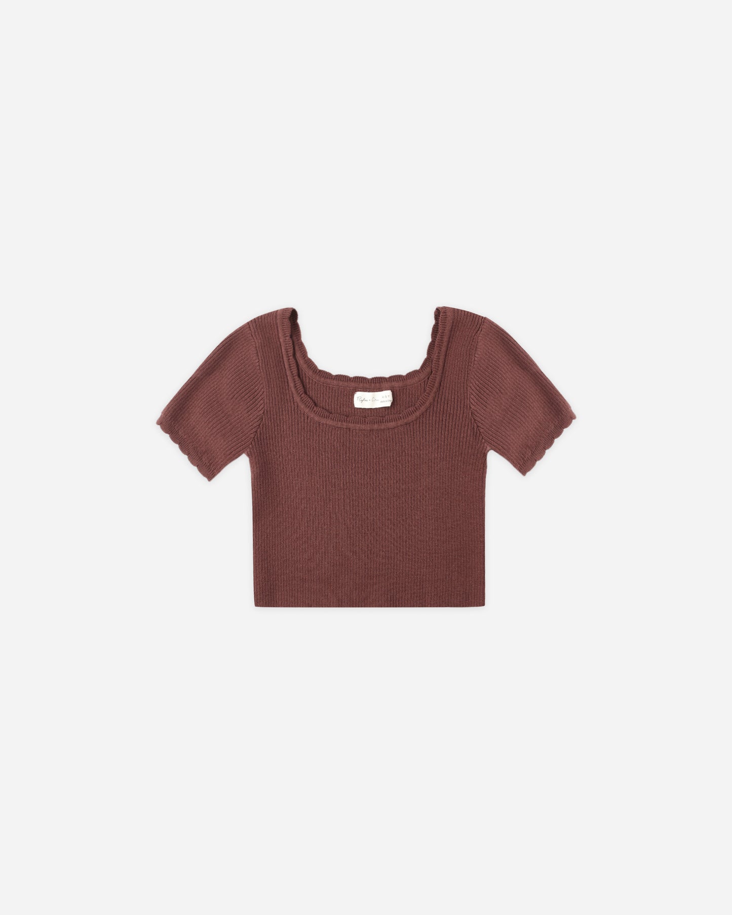 Rylee + Cru - Scallop Tee - Burgundy