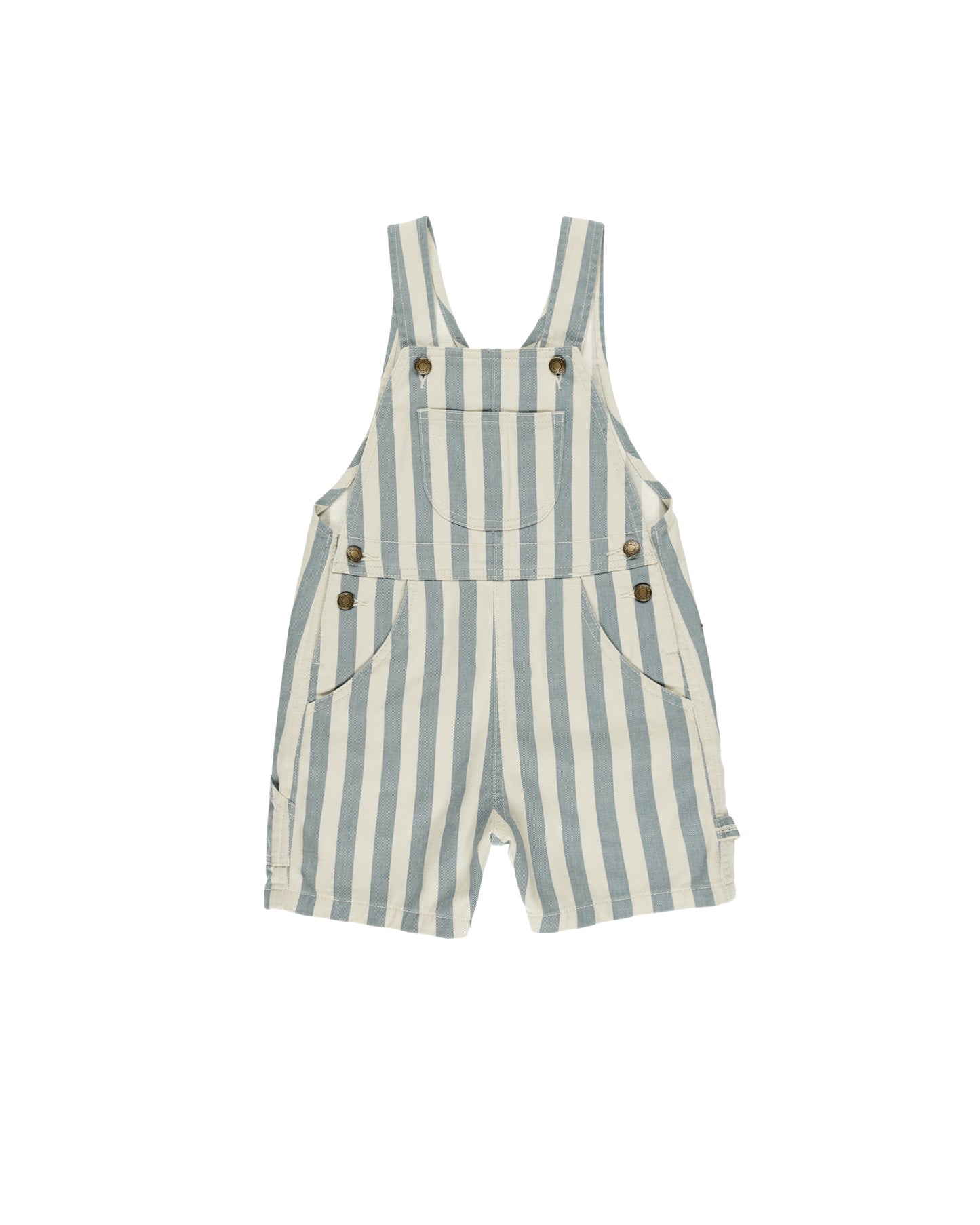 Rylee + Cru - Denim Shortalls - Ocean Stripe