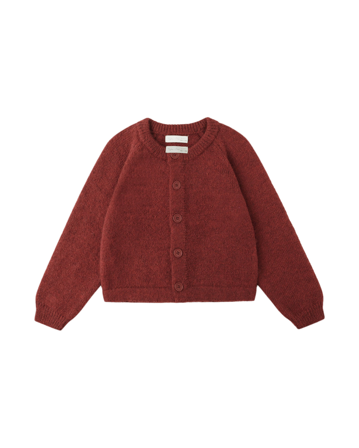 Rylee + Cru - Fuzzy Cardigan - Ruby