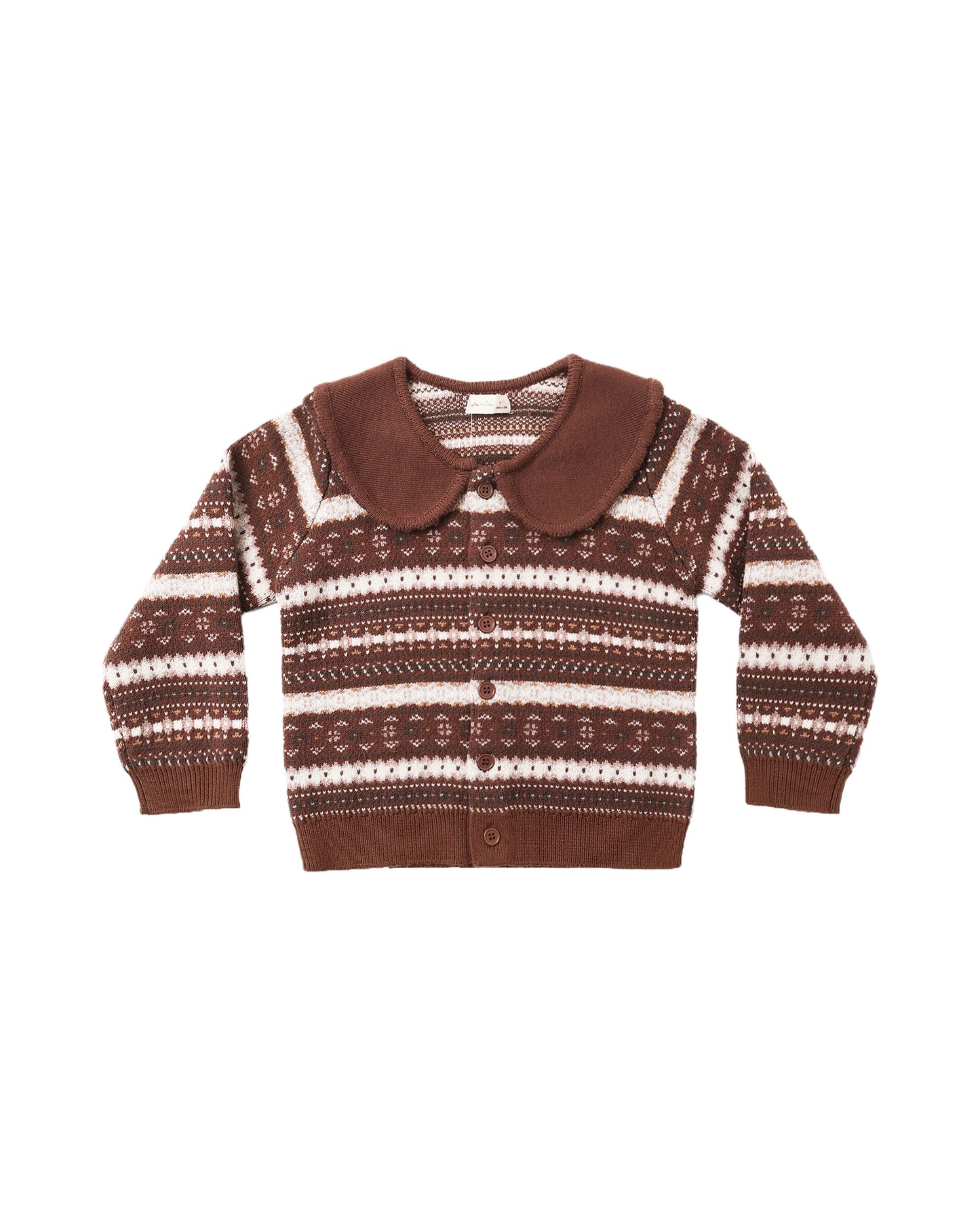 Rylee + Cru - Fair Isle Cardigan - Mulberry Stripe