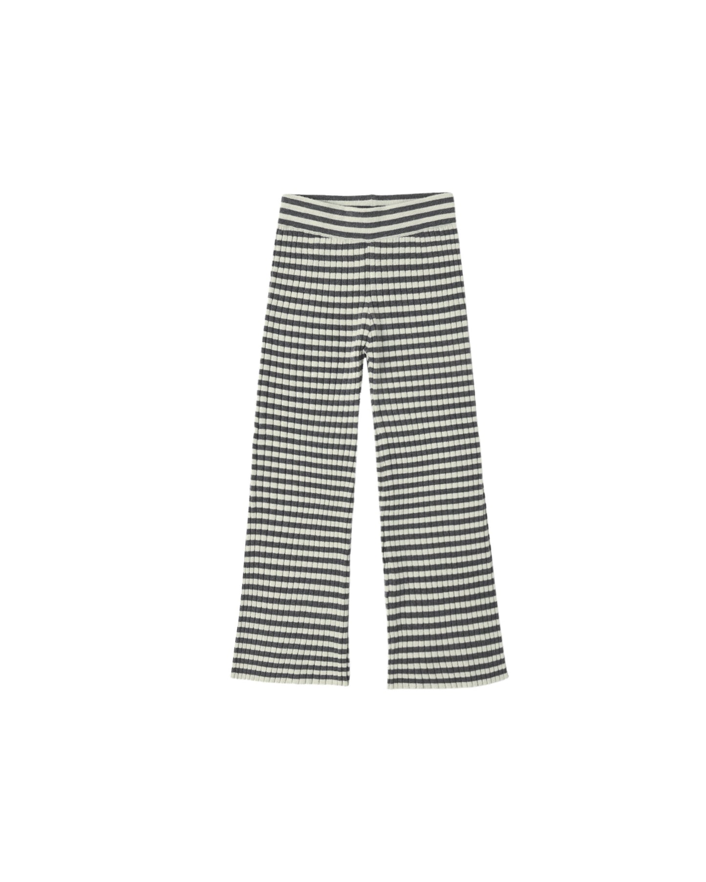 Rylee + Cru - Flare Rib Knit Pant - Midnight Stripe