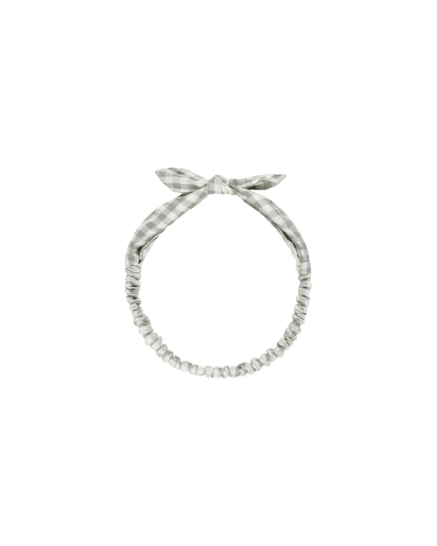 Rylee + Cru - Baby Bow Headband - Eucalyptus Gingham