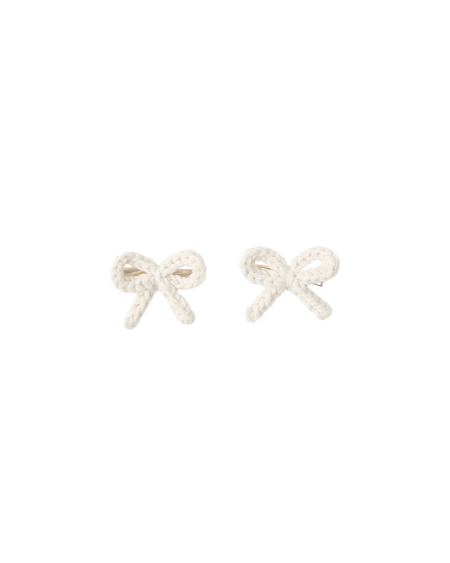Rylee + Cru - Crochet Bow Clips - Ivory