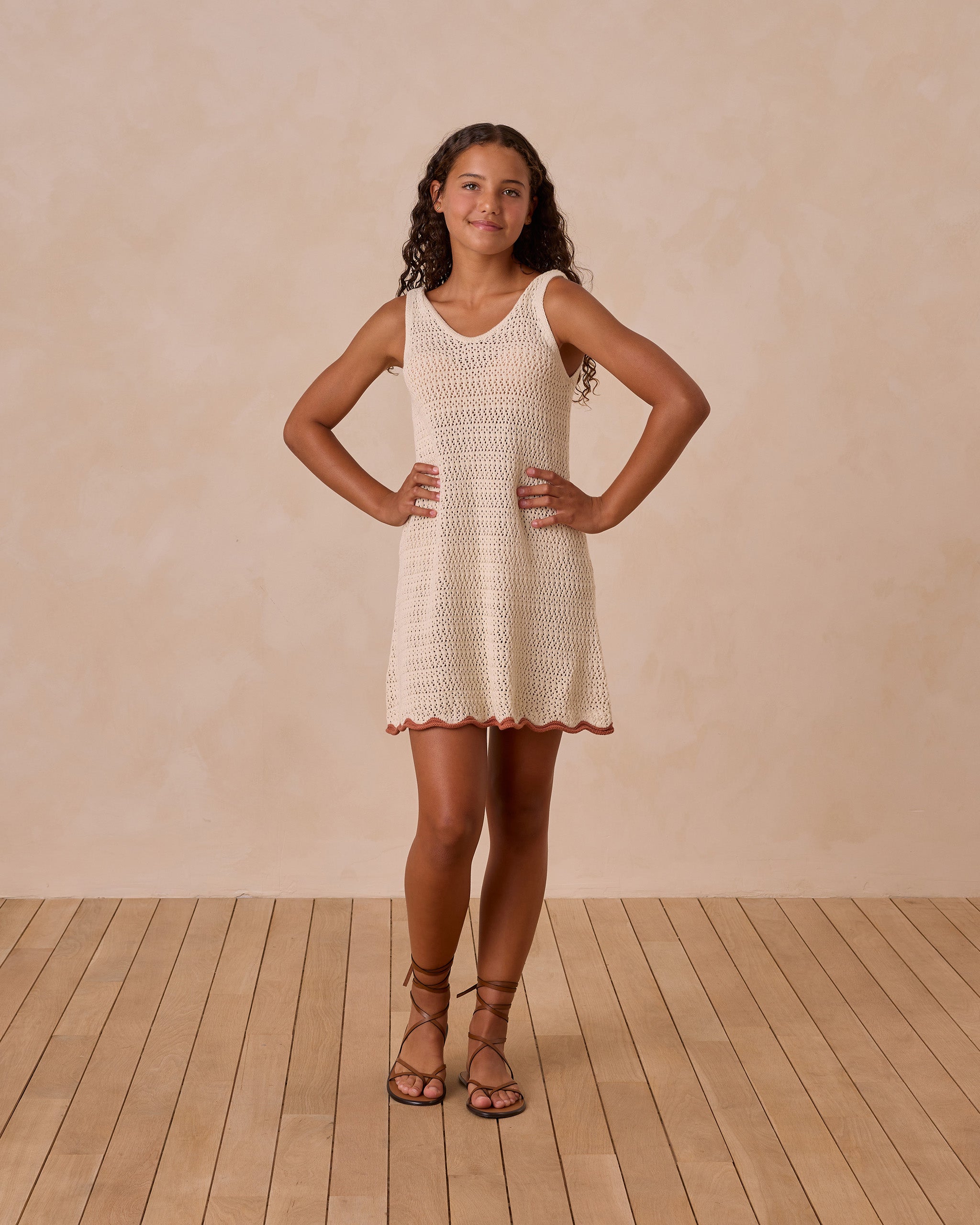 Rylee + Cru Teen Crochet Tank Mini Dress
