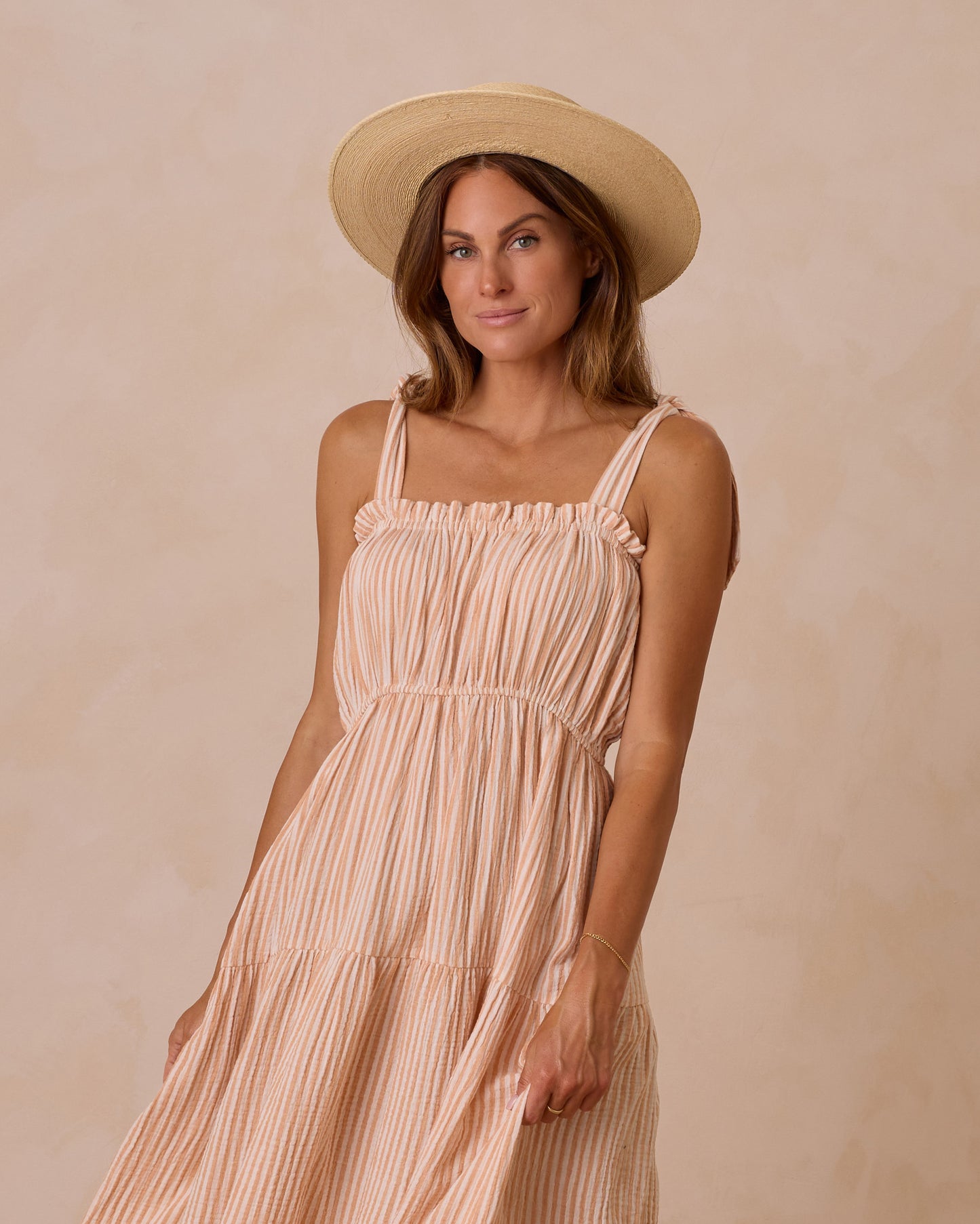Rylee + Cru - Women's Delphina Dress - Grapefruit Stripe