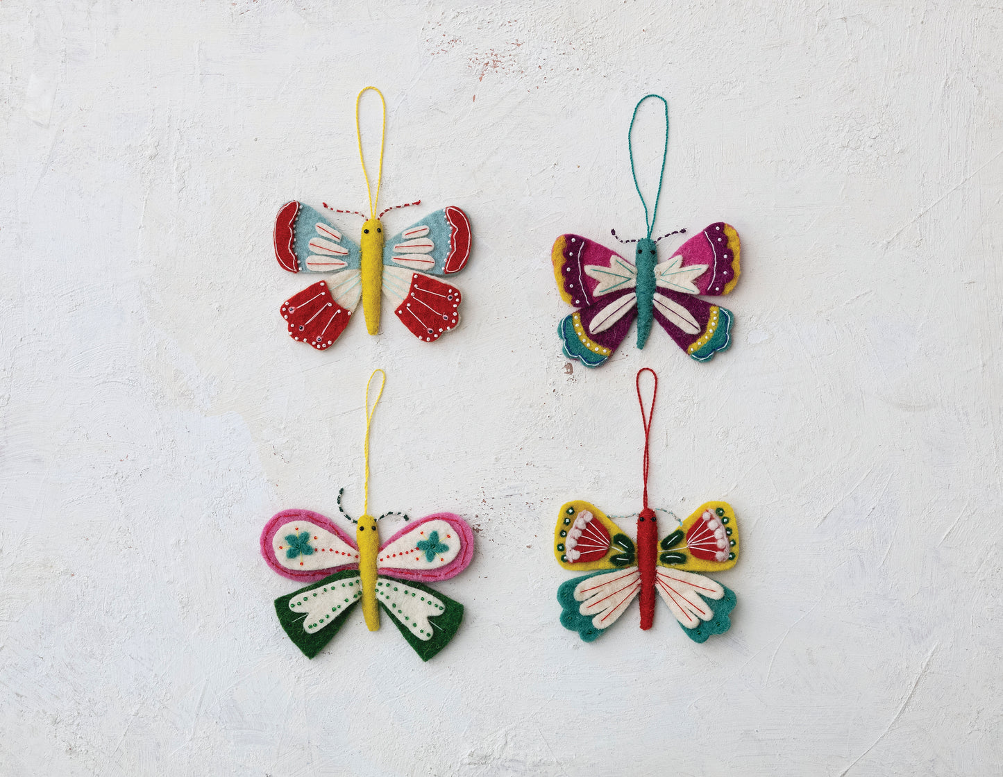 Wool Felt Butterfly Ornament