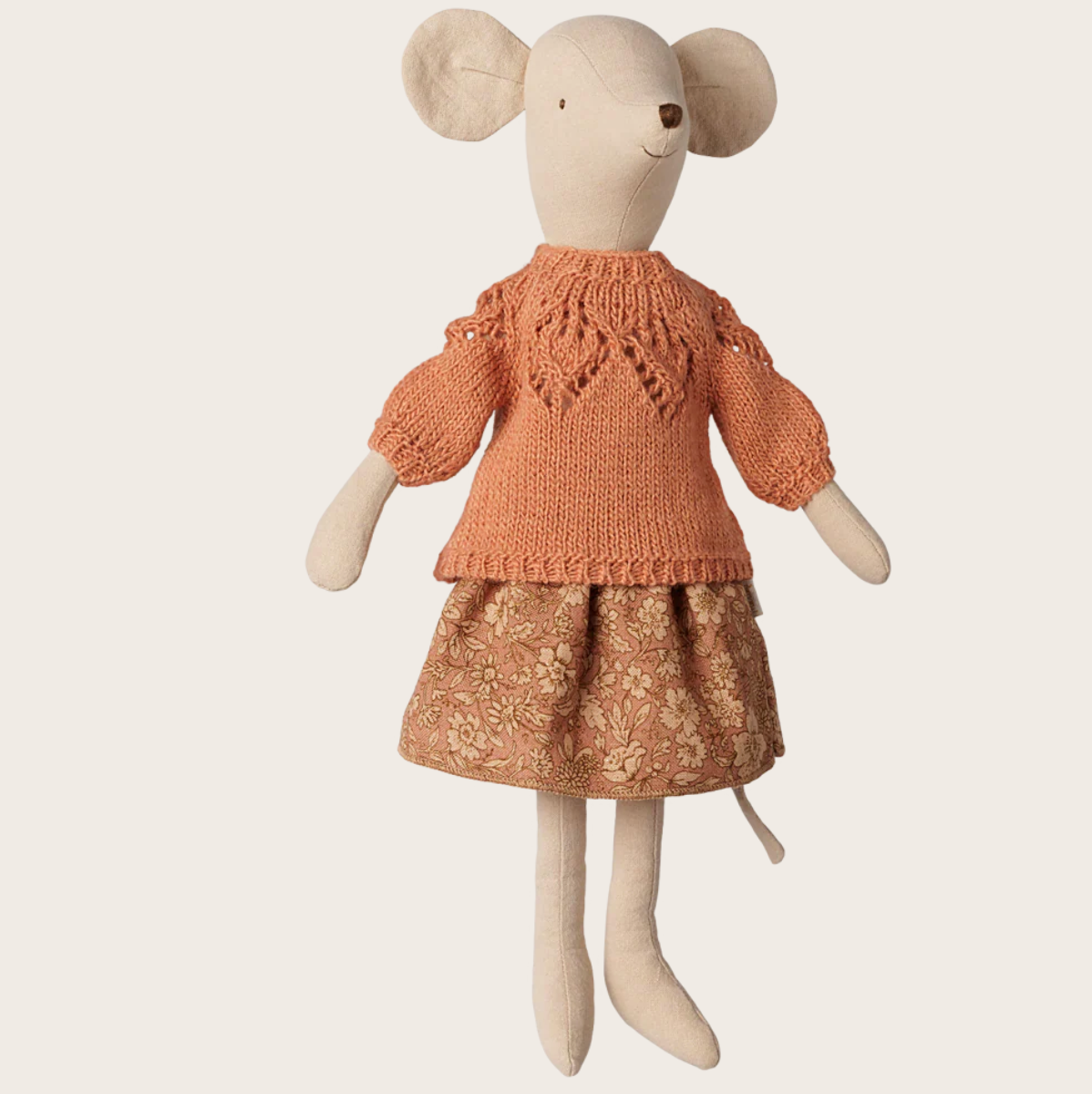 Maileg - Skirt and Knitted Sweater - Medium Mouse - PREORDER FW26