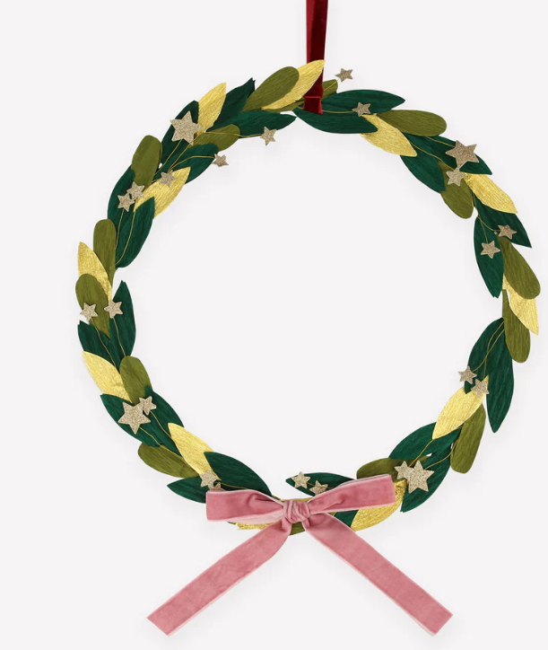 Meri Meri - Holiday Paper Leaf + Star Wreath