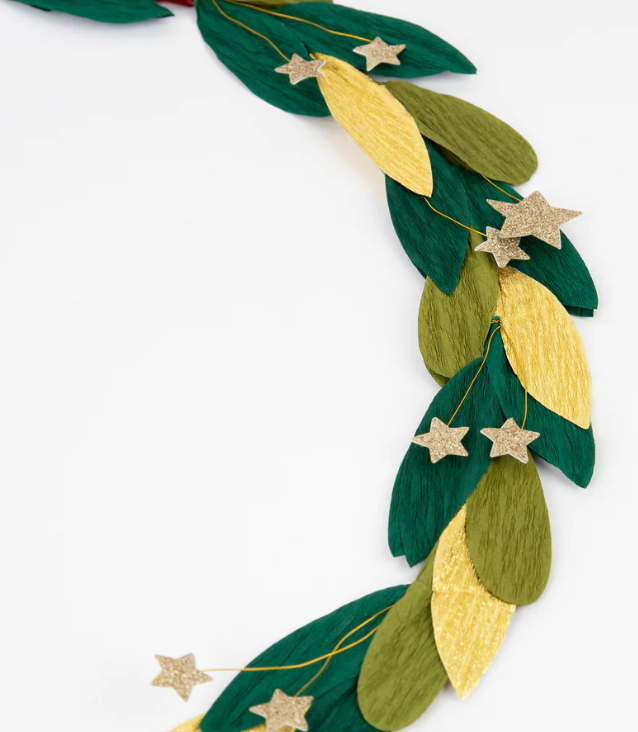 Meri Meri - Holiday Paper Leaf + Star Wreath