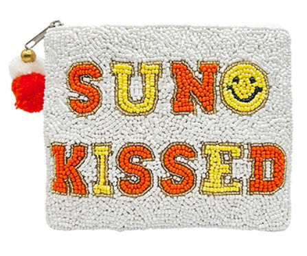 Sun Kissed Beaded Coin Pouch