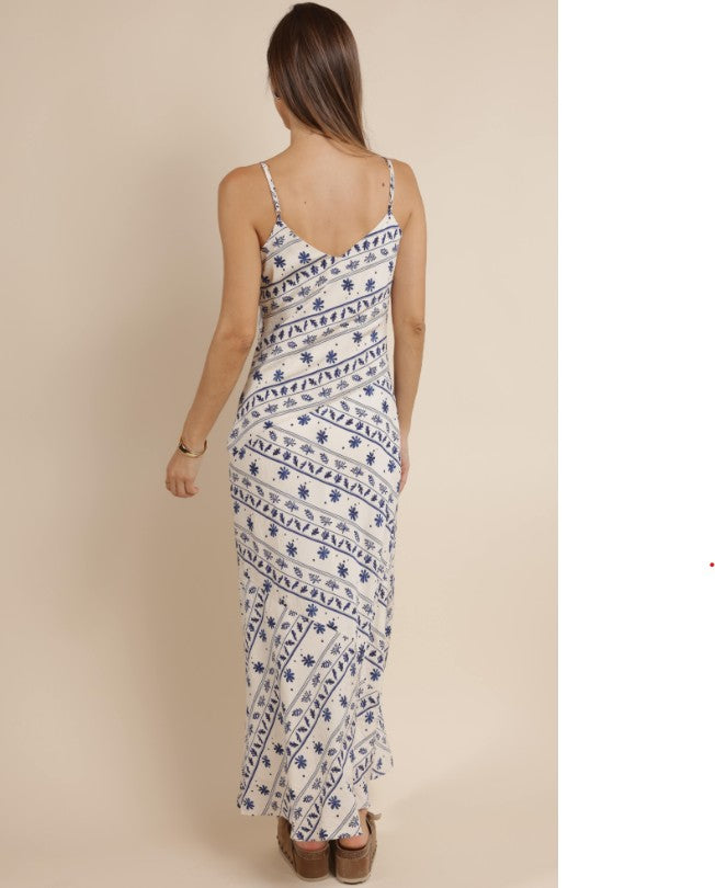Maxi Slip Dress - Greek Floral