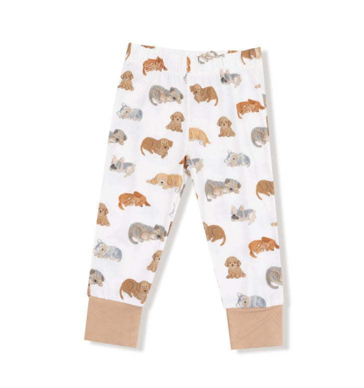 Long Sleeve Loungewear Set - Napping Puppies