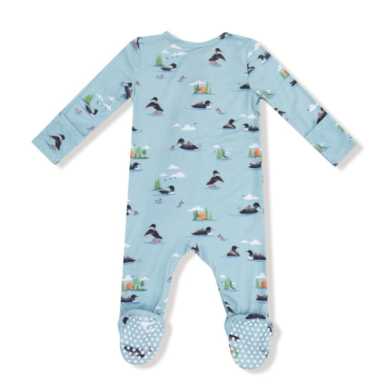 2 Way Zipper Footie - Loons