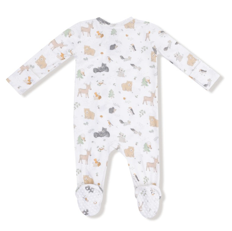 2 Way Zipper Footie - Woodland Babies