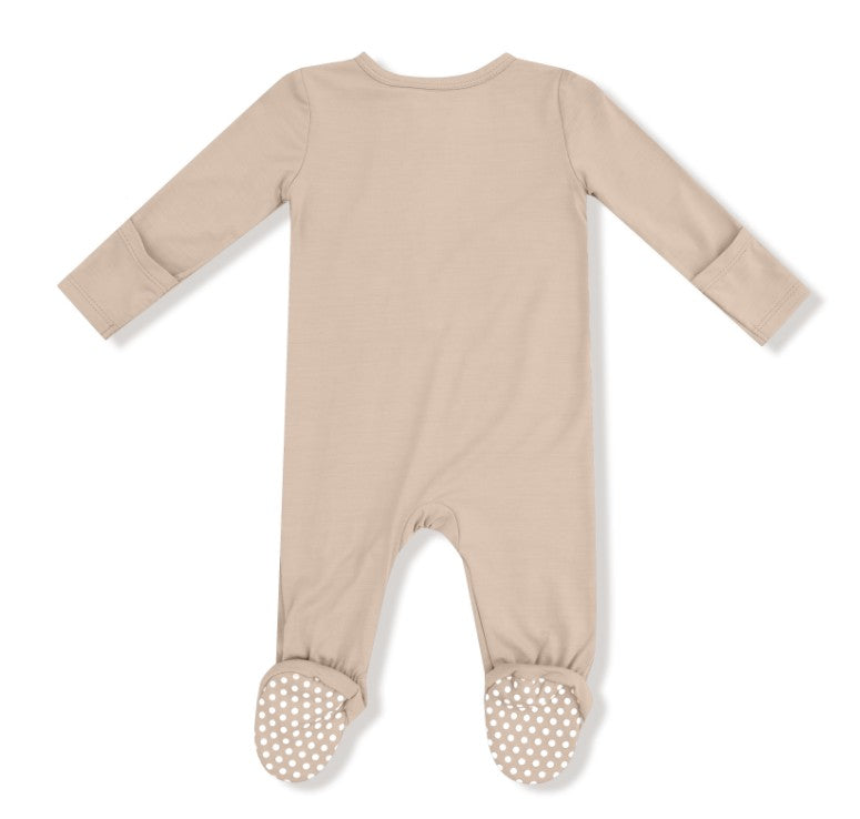2 Way Zipper Footie - Smoke Gray