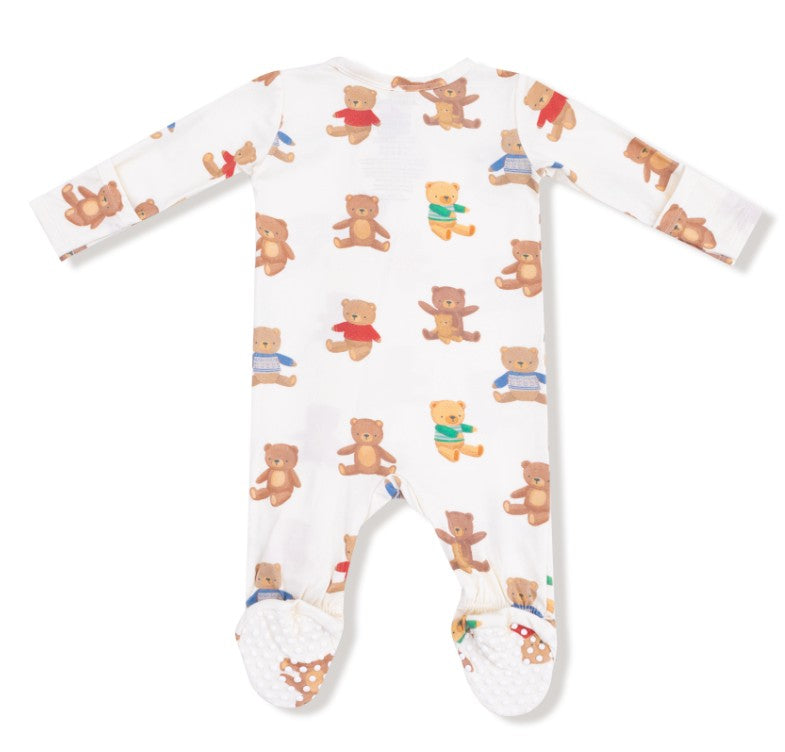 2 Way Zipper Footie - Teddy Bears