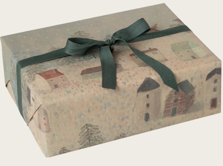 Maileg - Giftwrap, 10m - Santa is Coming