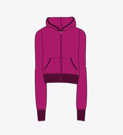 Vuori - All The Feels Mini Full Zip Hoodie - Dragonfruit