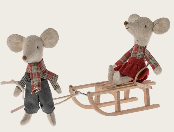 Maileg - Sled, Mouse