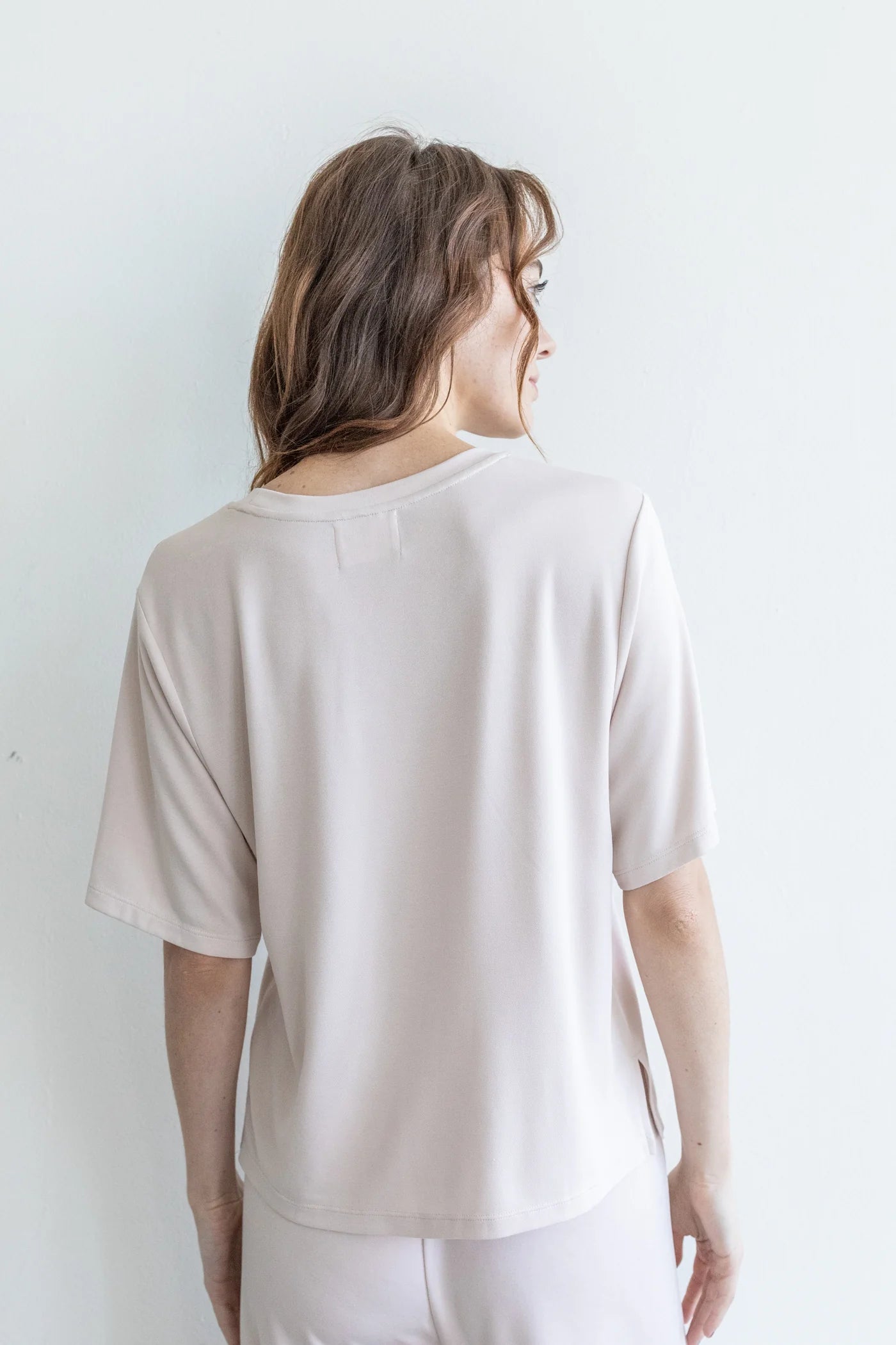 Washed Modal Relaxed Set - Light Taupe