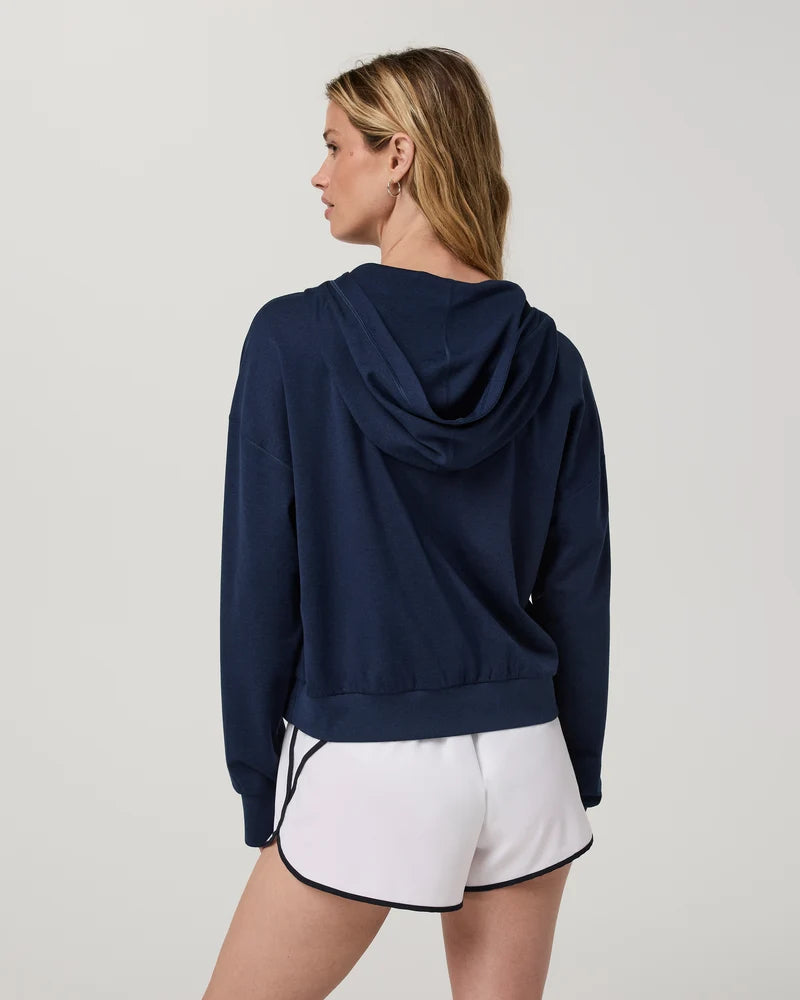 Vuori - Halo Modern Full Zip Hoodie - Blue Coast Heather