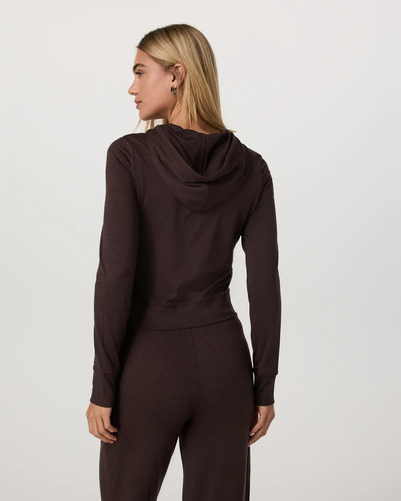 Vuori - Halo Mini Full Zip Hoodie - Java Heather