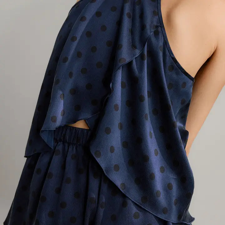 Lunya - Washable Silk Tulip Back Set - Blue Ellipsis
