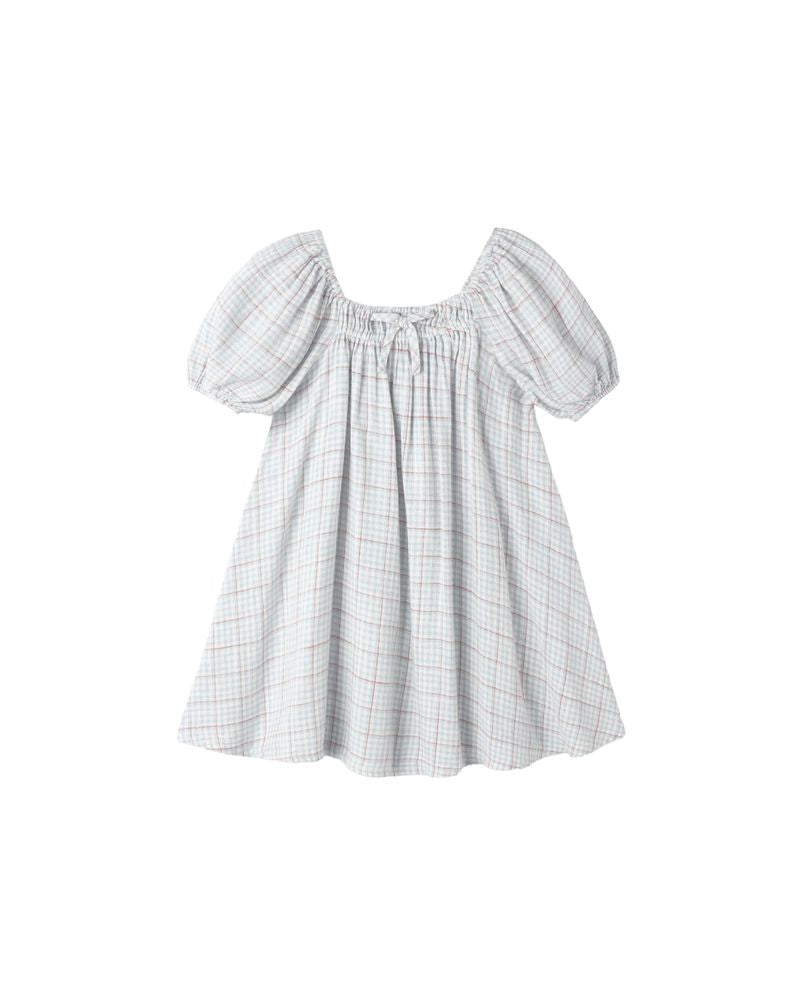 Rylee + Cru - Sabrina Mini Dress - Light Blue Plaid