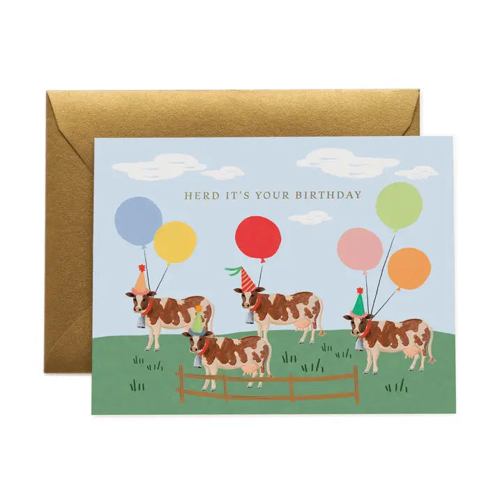 Rifle Paper Co. - Birthday Card - Herd It's Your Birthday