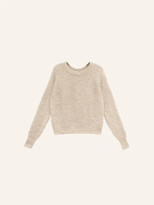Buttoned Mohair Sweater - Ecru