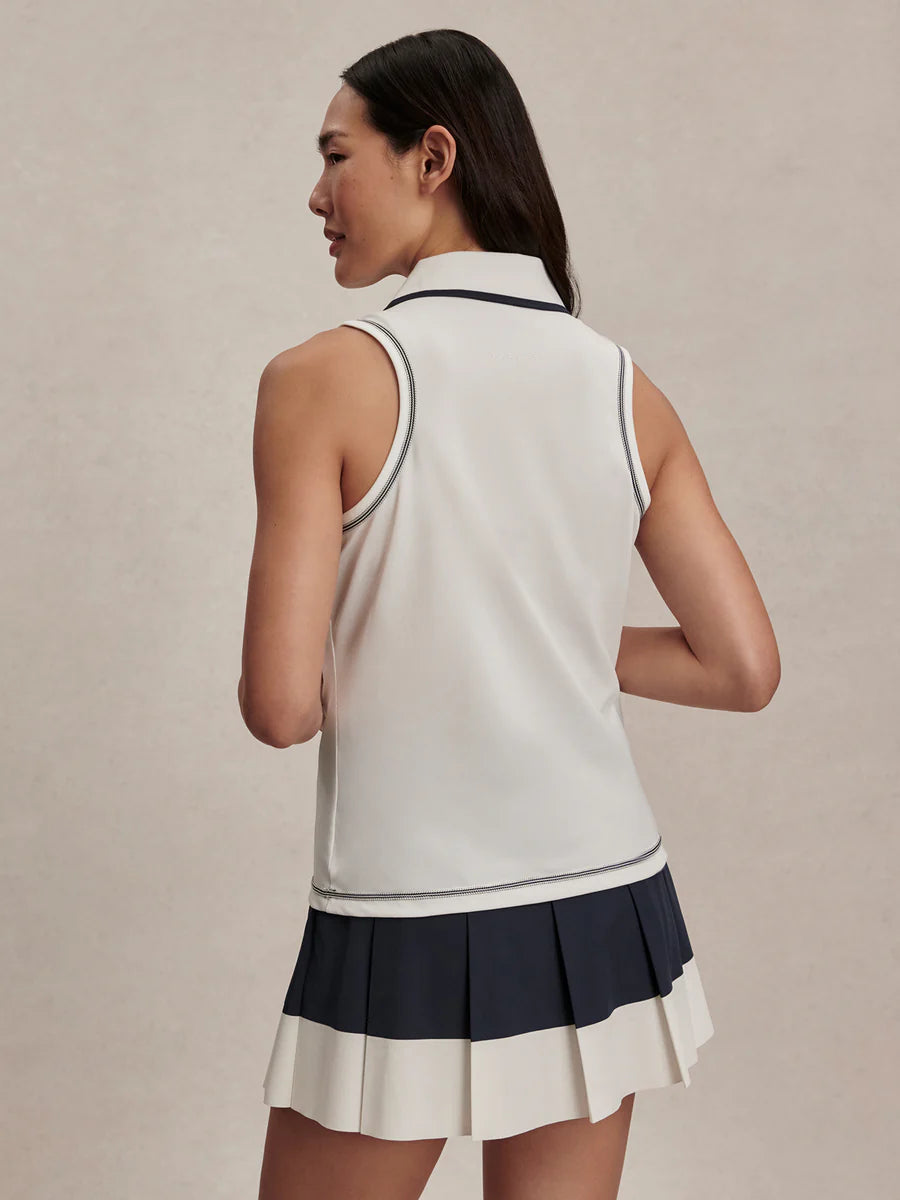 Varley - Cammie Performance Tank - White/Blue Nights