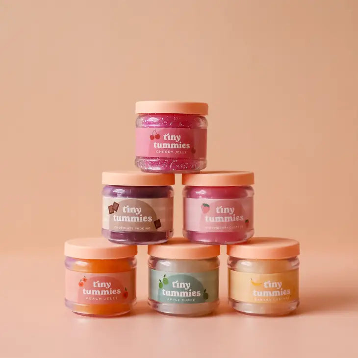 Tiny Tummies - Food Jar + Spoon Set - Strawberry Custard