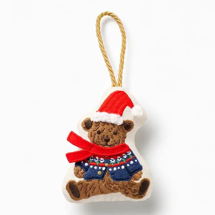 Rifle Paper Co. - Embroidered Ornament - Beary Christmas
