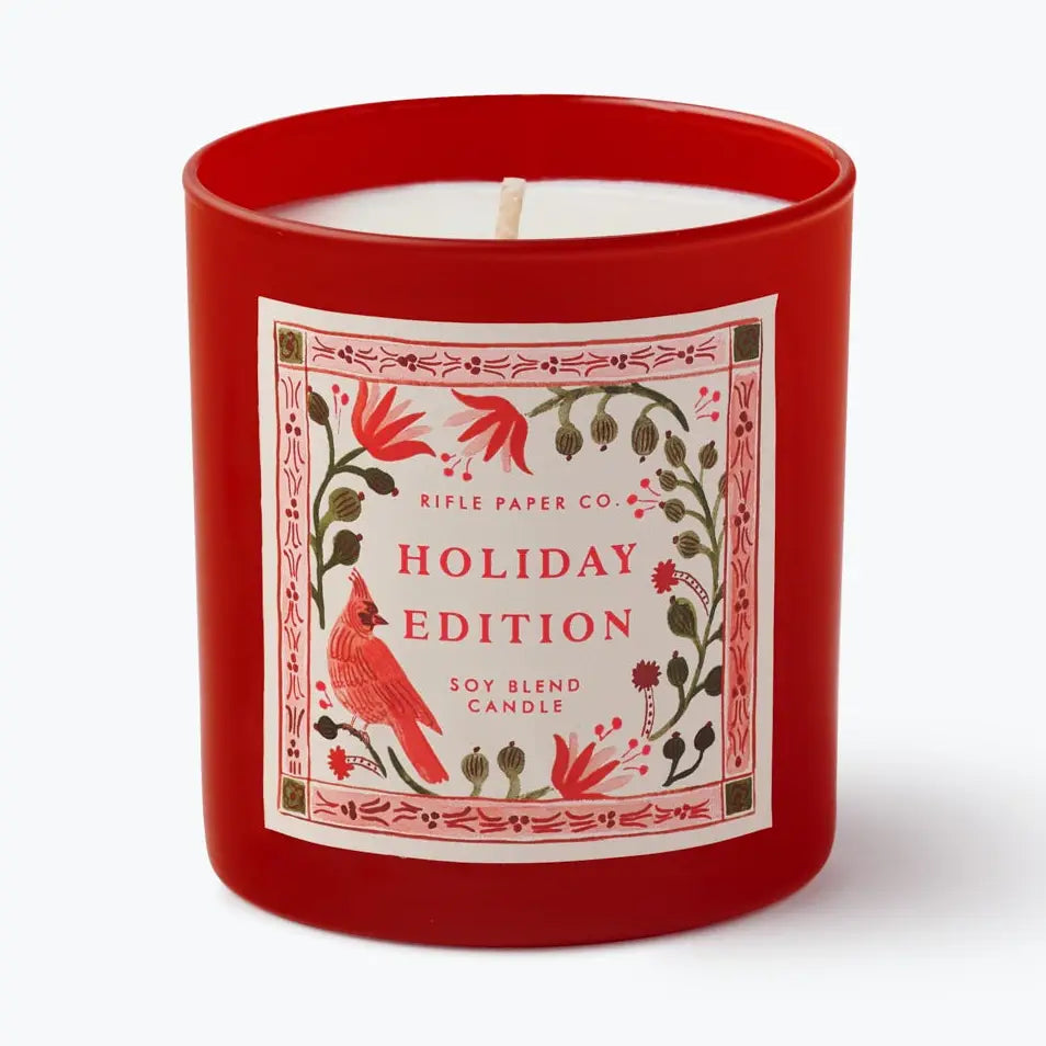 Rifle Paper Co. - Holiday 9.5oz Glass Candle - Cardinals