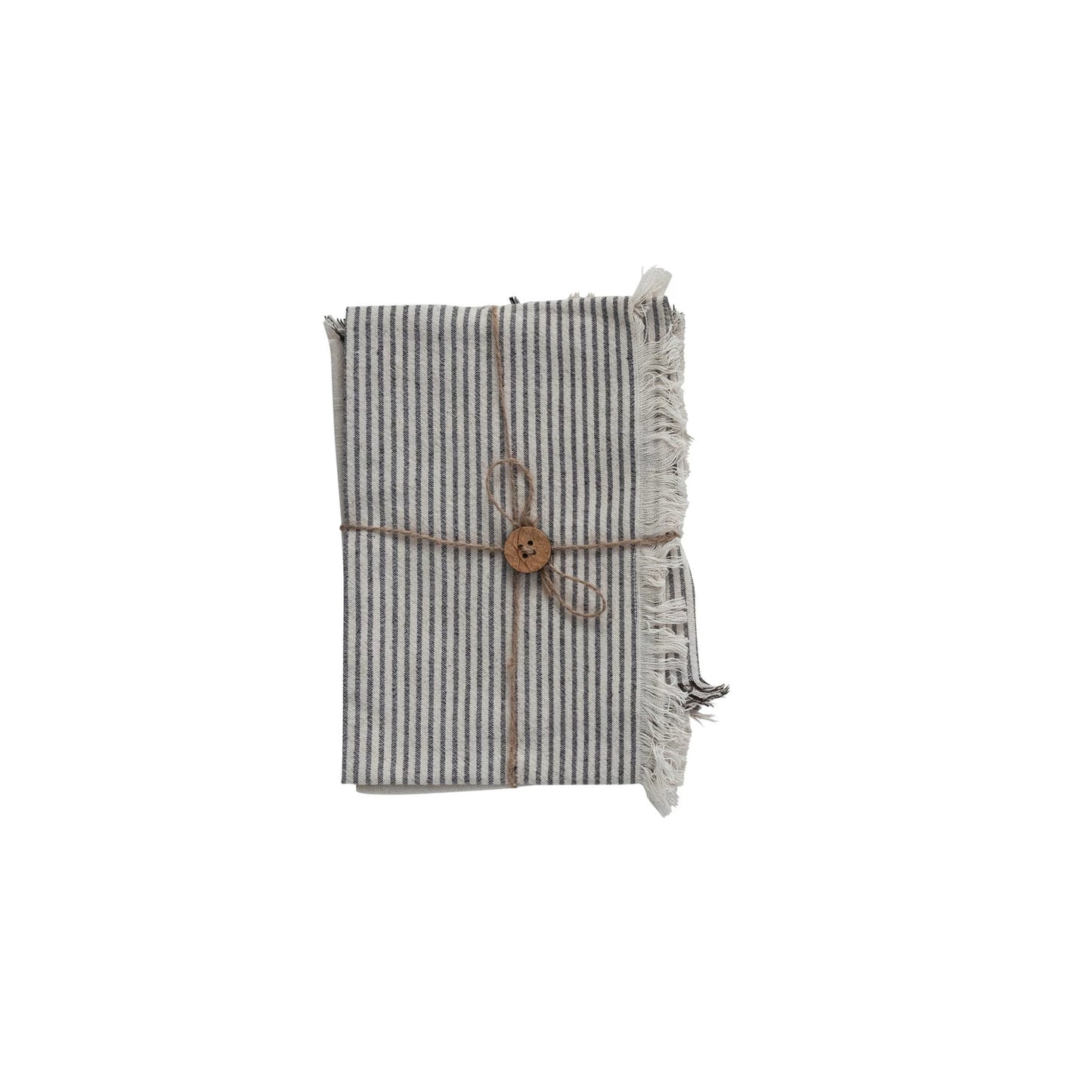 Cotton Tea Towels - Stripes + Fringe - Set of 2