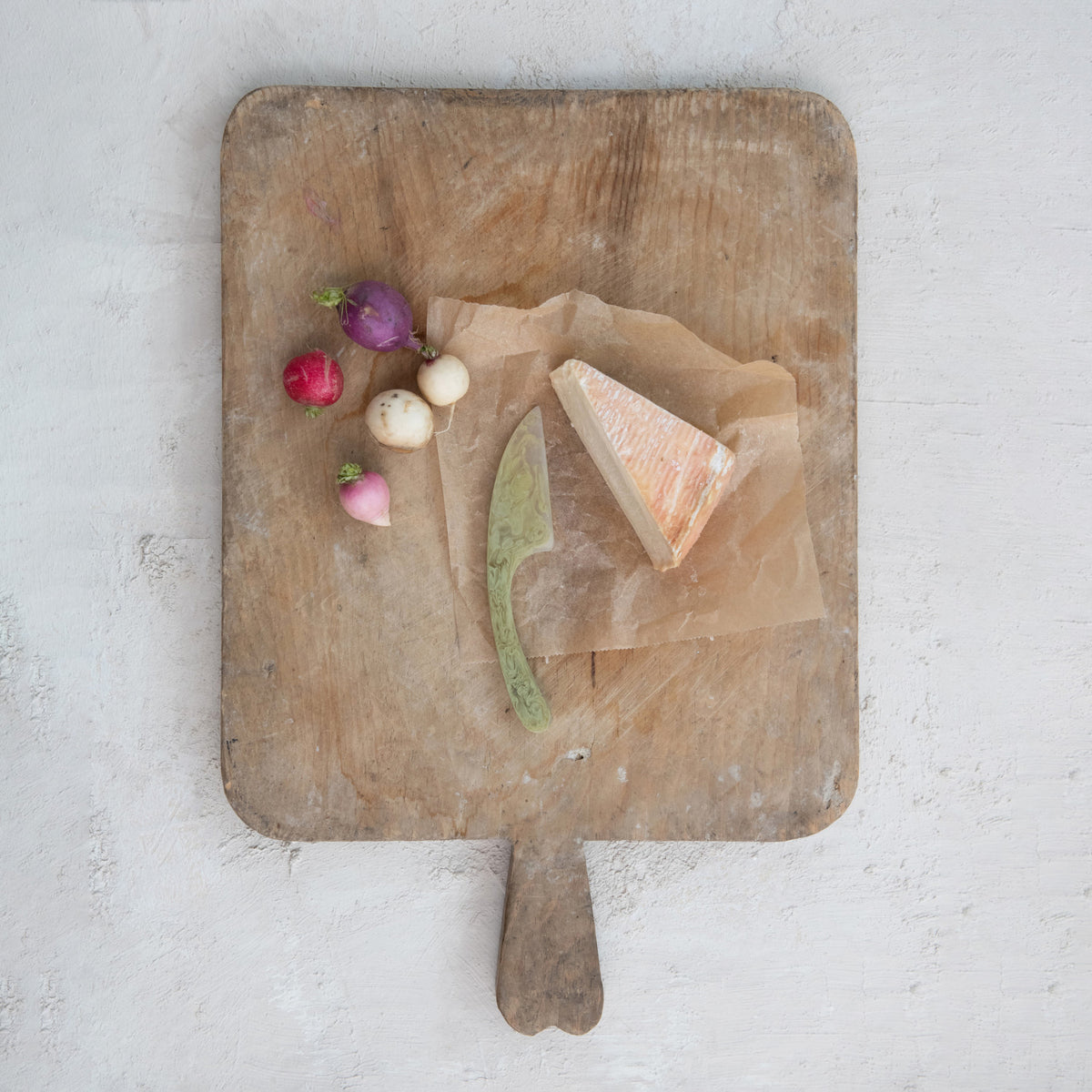 Marble Resin Cheese Knife - Green