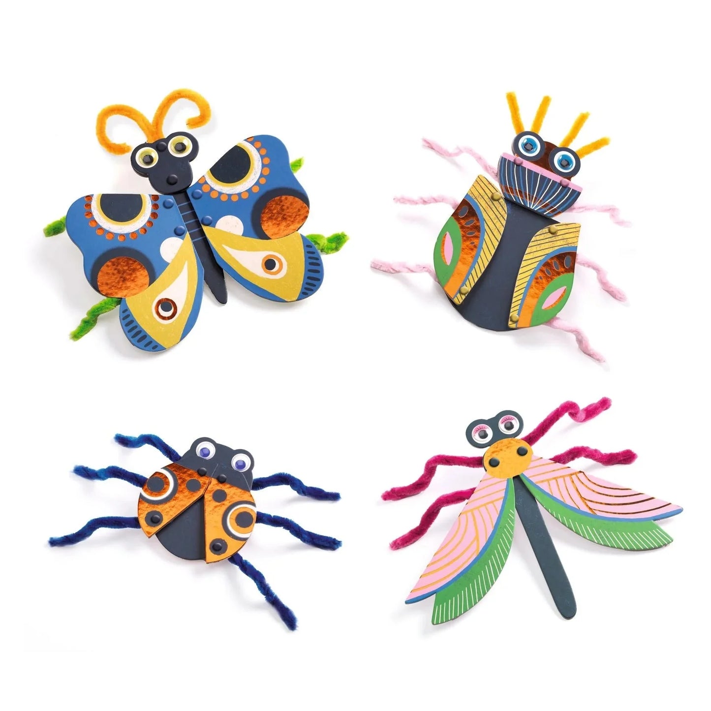 Djeco - 3D Collage Fuzzy Bugs
