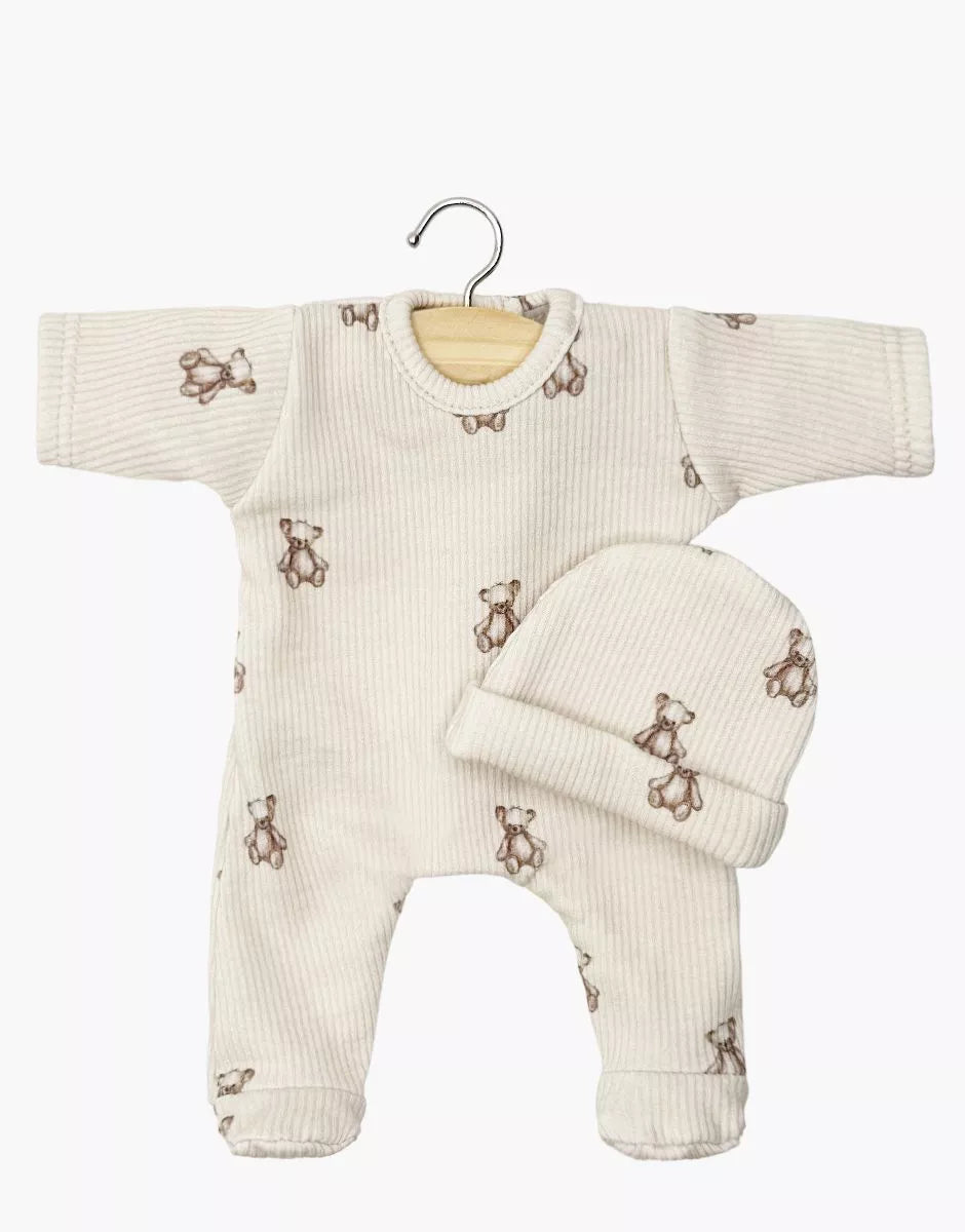 Minikane - Babies Collection - Sleep Tight Angel & Ribbed Knit Hat - Little Bears