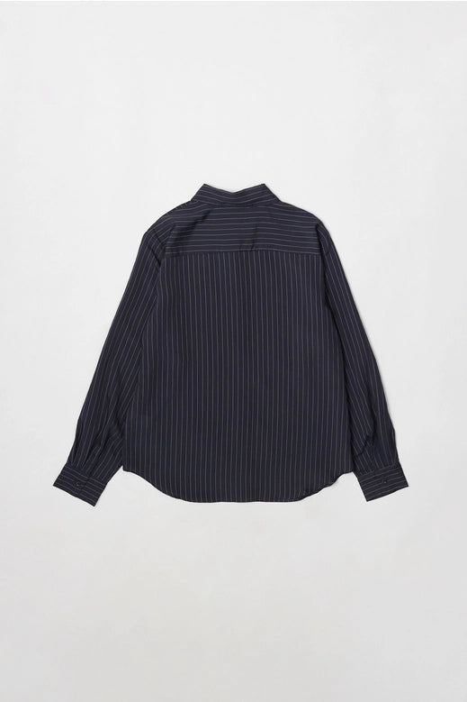 The Jill Top - Pinstripe Button-Down - Navy
