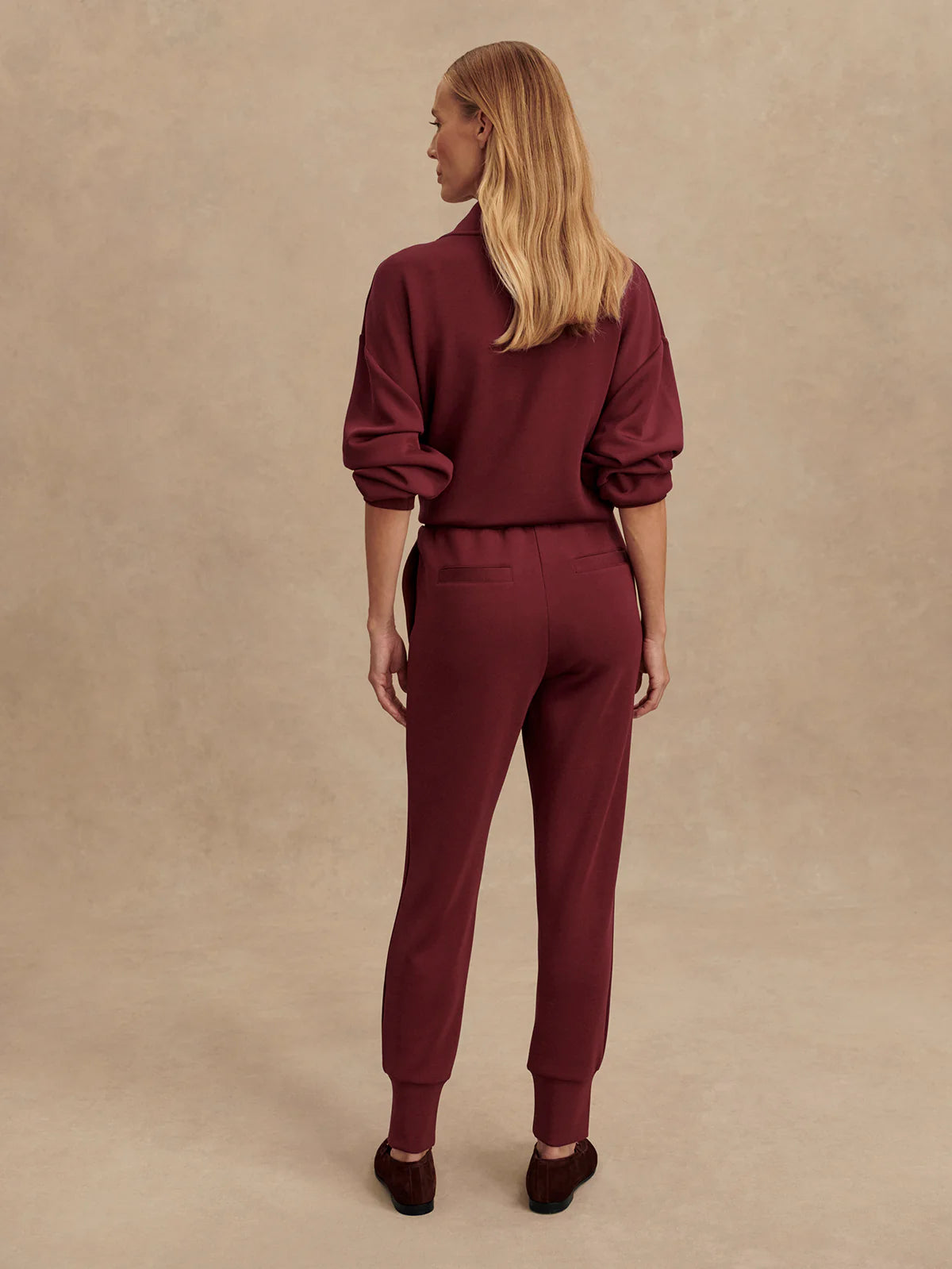 Varley - Slim Cuff Pant - New Maroon - 25"
