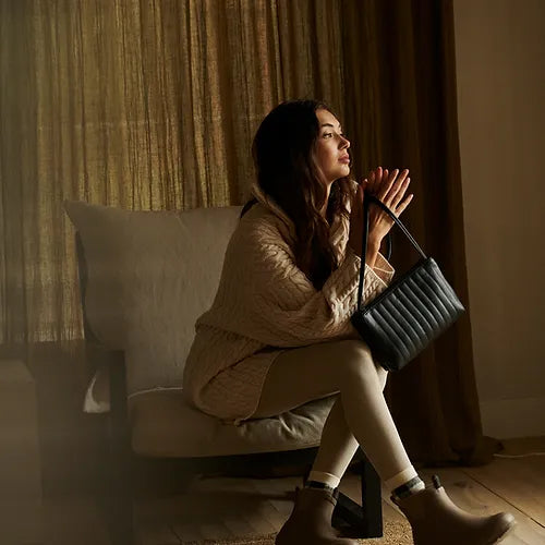 Monk + Anna - Mori Shoulder Bag - Grain Black