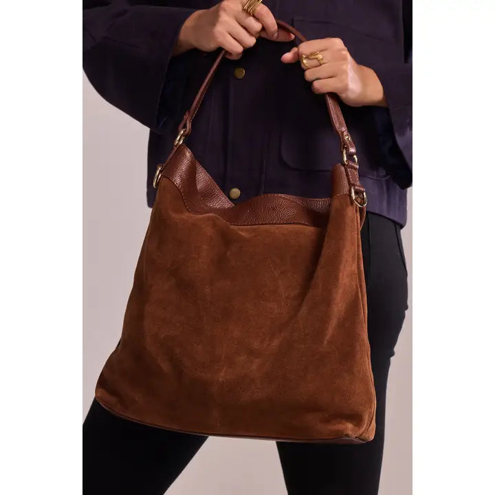 Celina Suede Bag - Camel