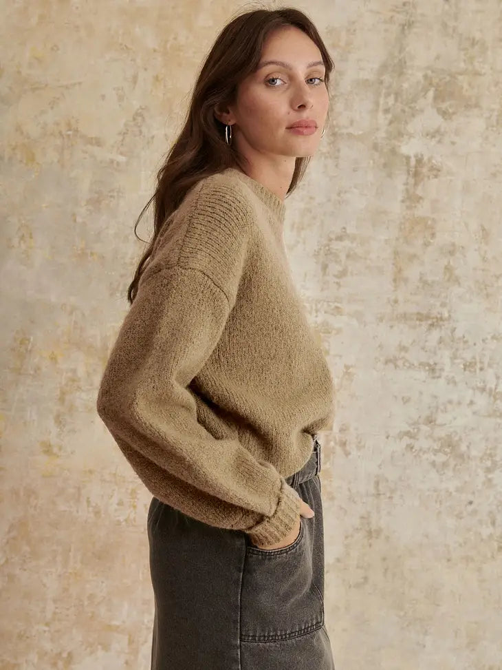 Mikado Chunky Knit Sweater - Beige