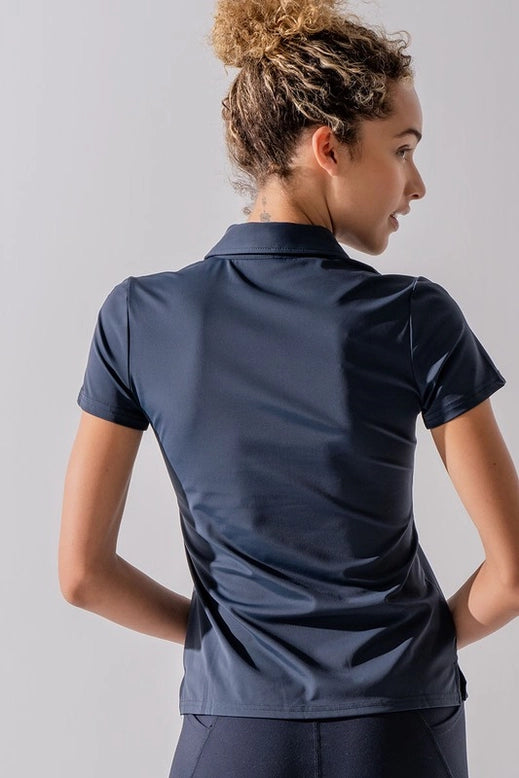 Button Polo Shirt - Navy