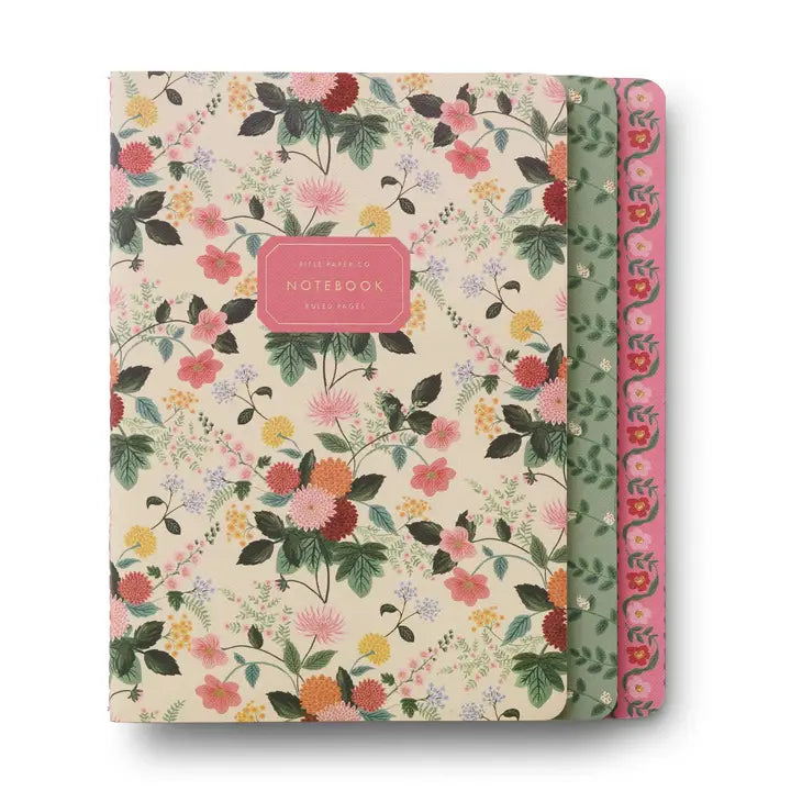Rifle Paper Co. - Assorted Set of 3 Notebooks - Dahlia