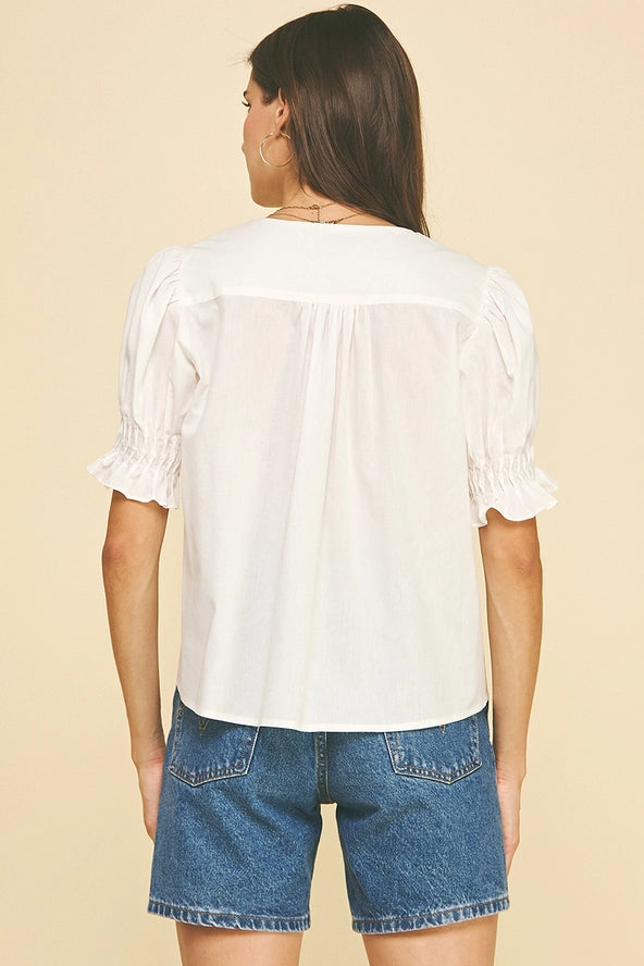 Button Down Blouse - Off White