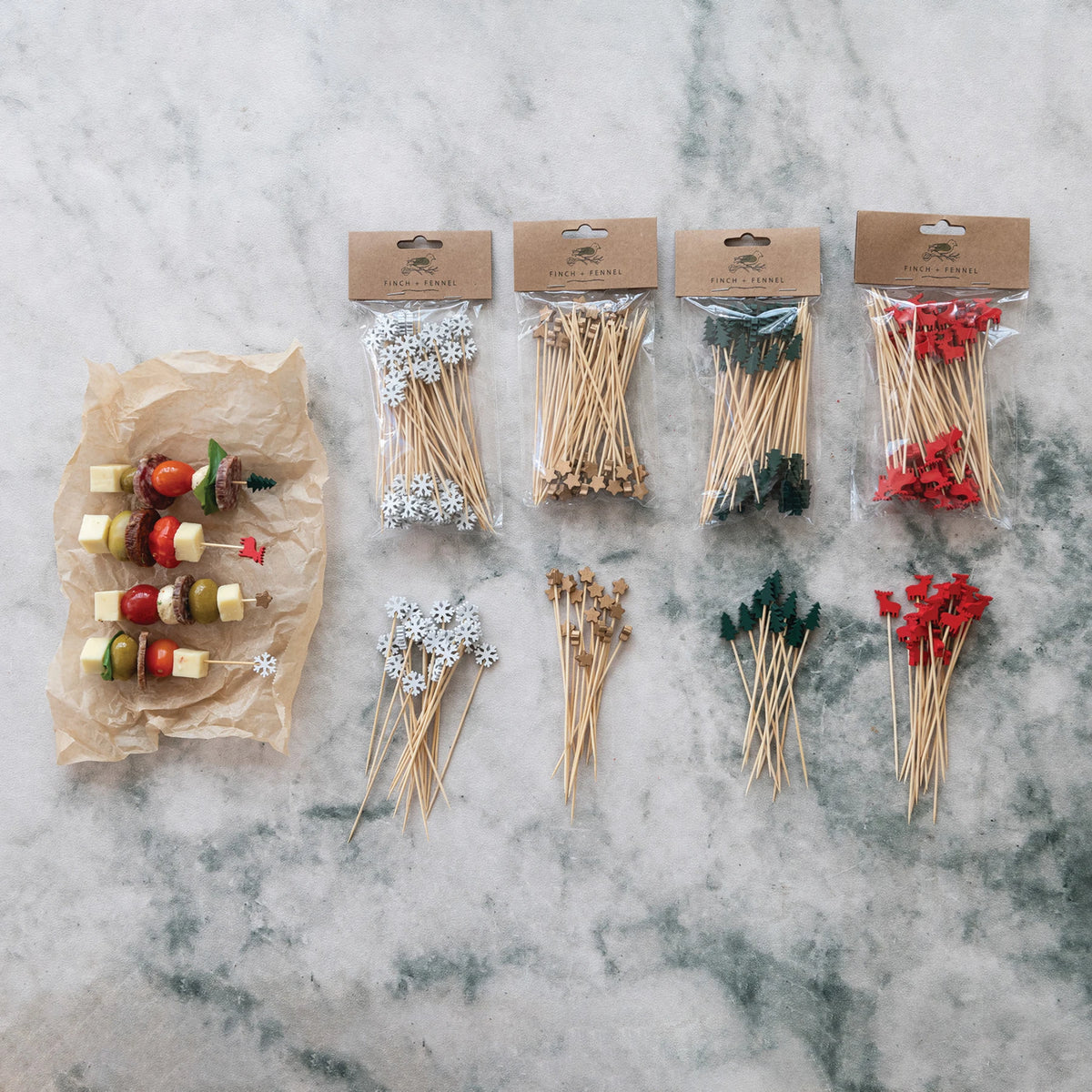 Bamboo Single Use - Tree Shaped Handles