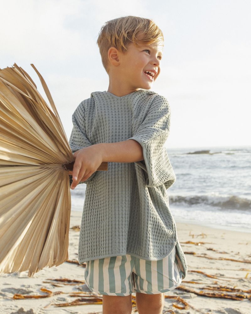Rylee + Cru - Swim Trunk - Green Stripe