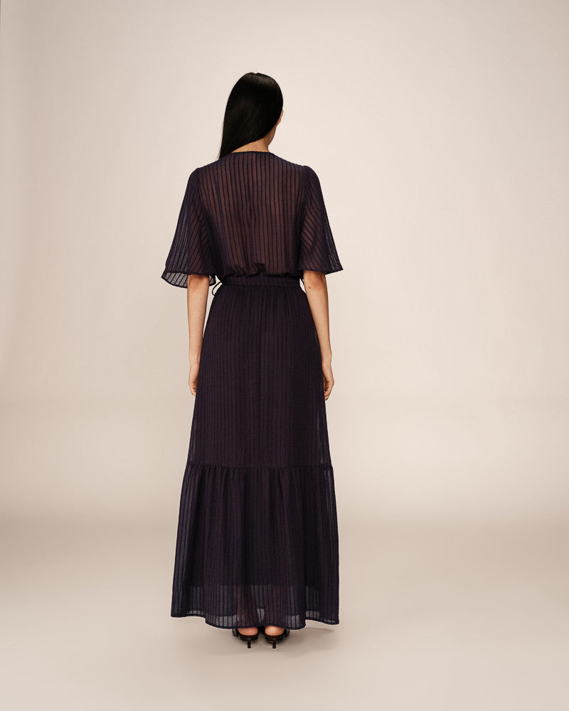 Perse Long Dress - Marine