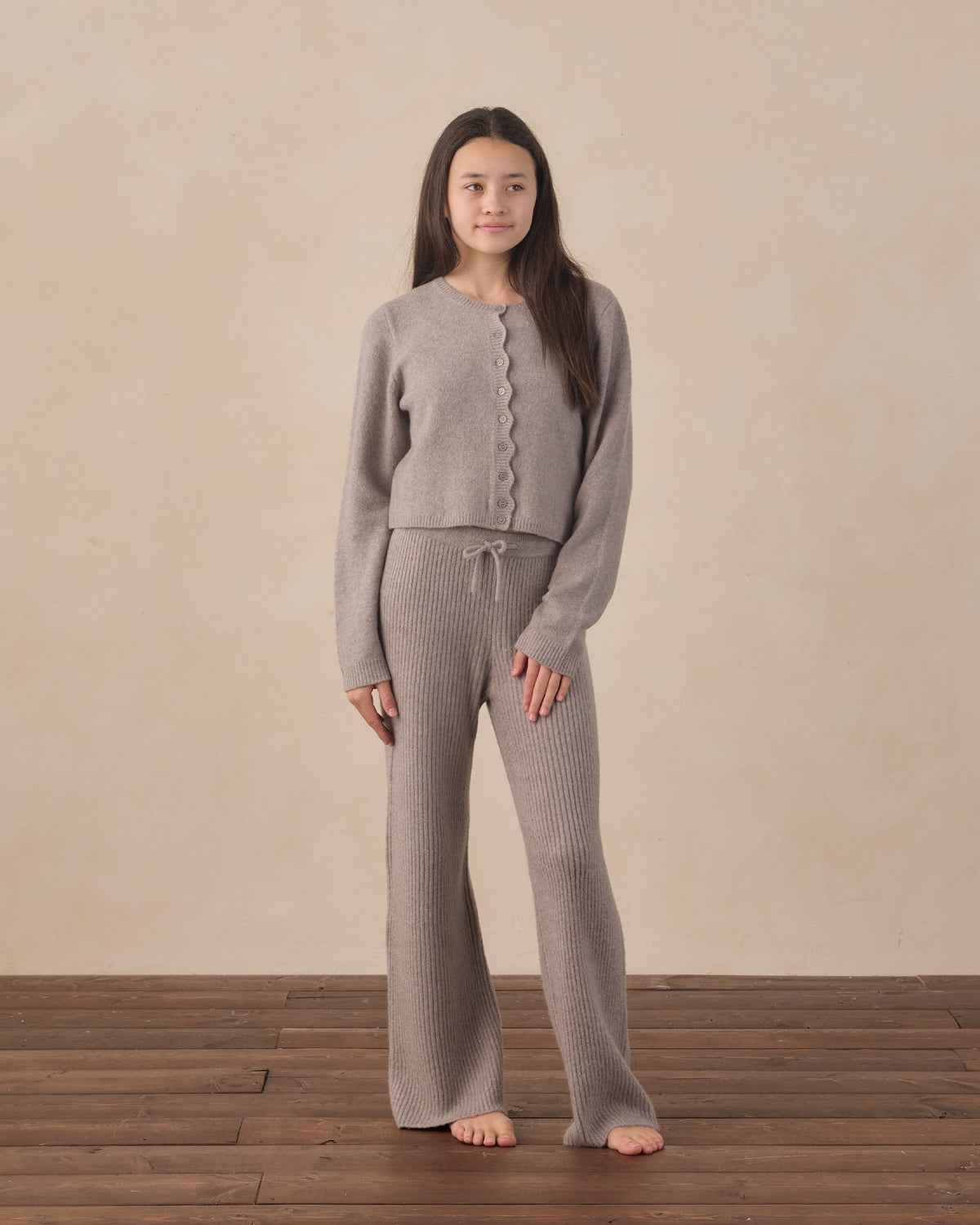 Rylee + Cru - Teen Scallop Cardigan - Dusty Blue